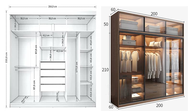 Tiêu Chuẩn Kích Thước Tủ Treo Quần Áo Đạt Chuẩn Và Những Lưu Ý Quan Trọng Khi Lựa Chọn