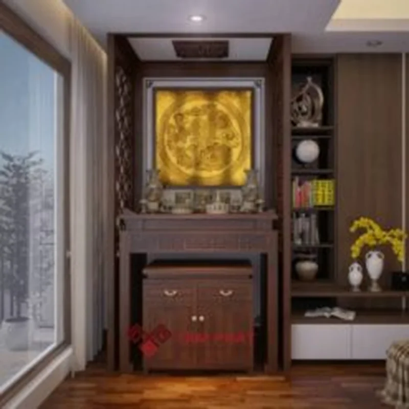 Kiểu dáng bàn thờ đứng hiện đại tối giản cho nhà phố