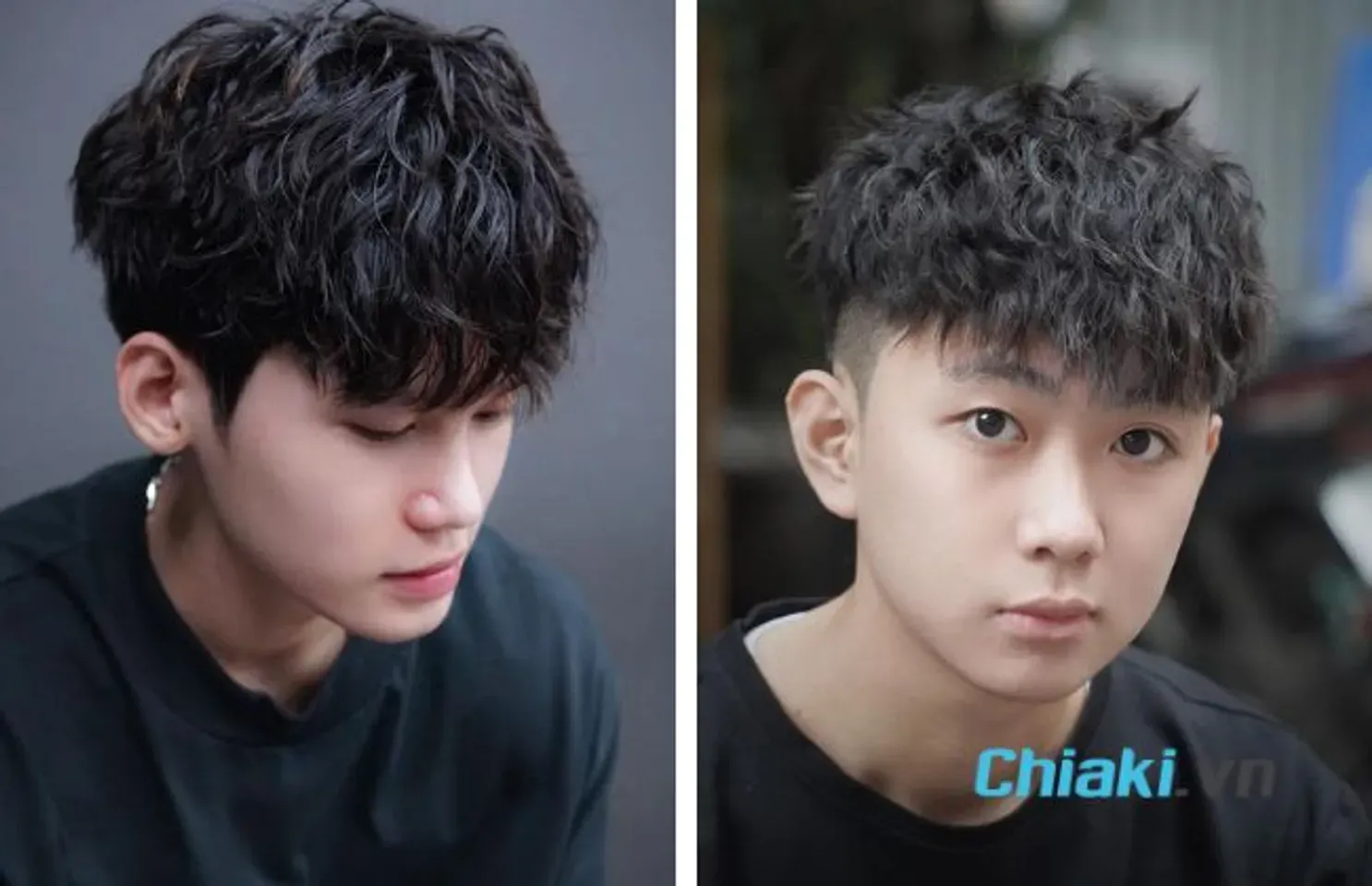 Kiểu tóc layer nam uốn ruffled