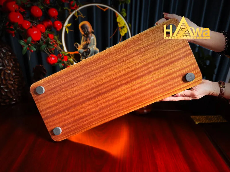 Toàn cảnh bộ khay trà gỗ hương nguyên khối sang trọng cho phòng khách