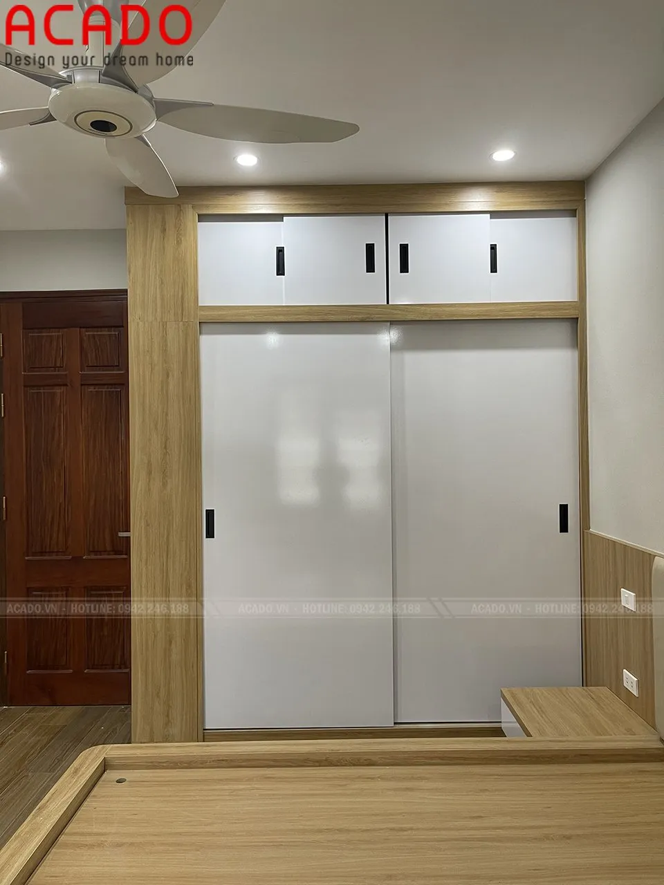 Tủ quần áo thiết kế cánh lùa tiết kiệm không gian