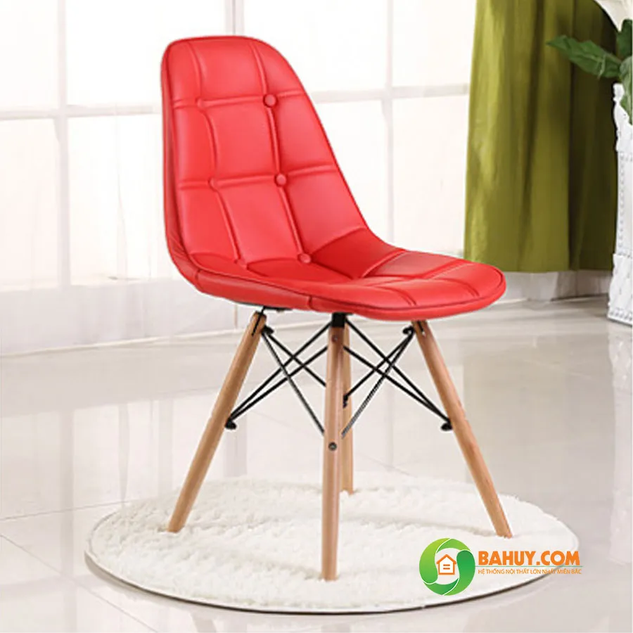 Ghế cafe Eames J4 màu đỏ thanh lý