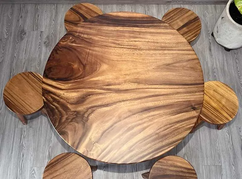 Mặt bàn tròn gỗ đường kính 1m