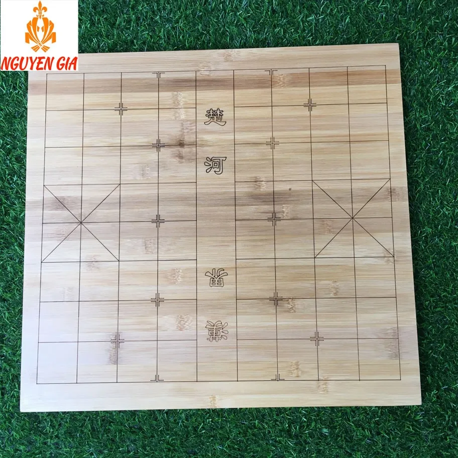 Mẫu bàn cờ tướng gỗ trúc tự nhiên mang lại vẻ đẹp gần gũi