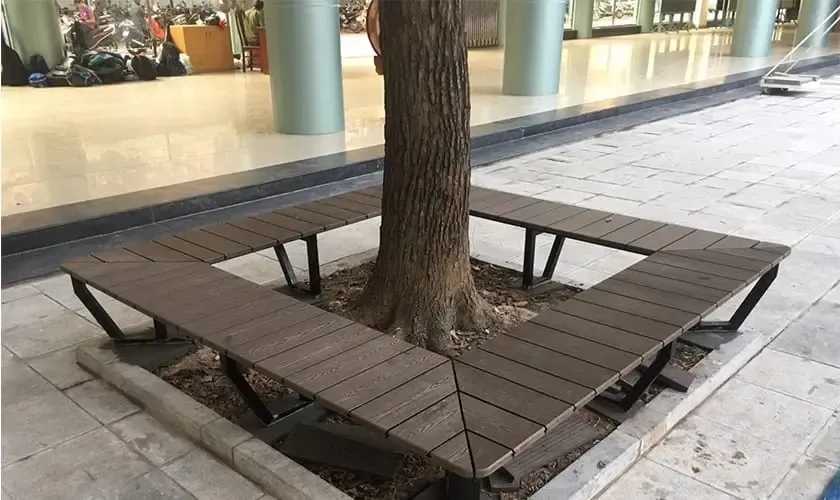 Mẫu bàn ghế gỗ nhựa ngoài trời