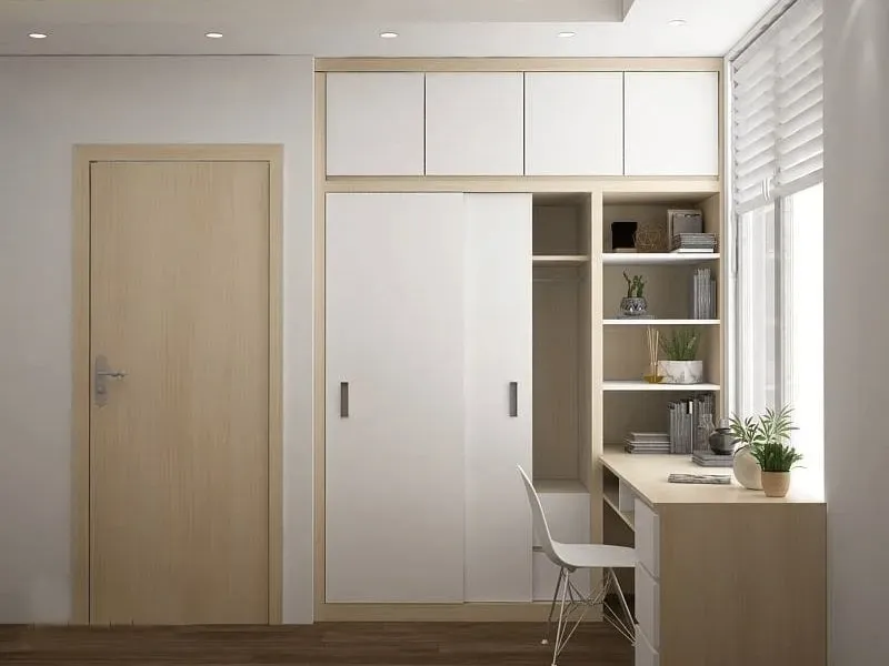 Vị trí đặt bàn học bằng gỗ phù hợp giúp trẻ tập trung học tập