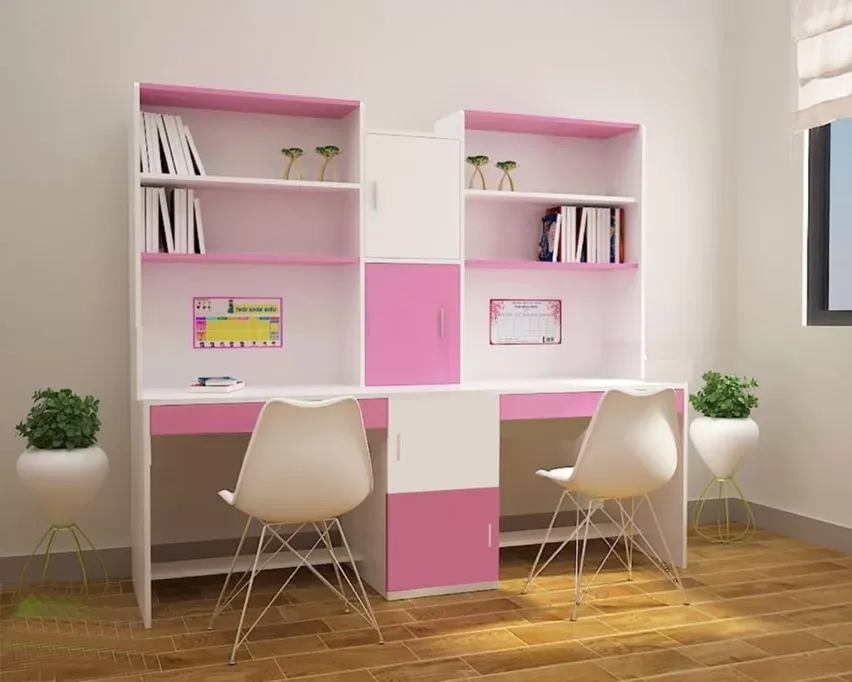 Sự Tiện Lợi Của Mẫu Bàn Học Đôi Bằng Nhựa
