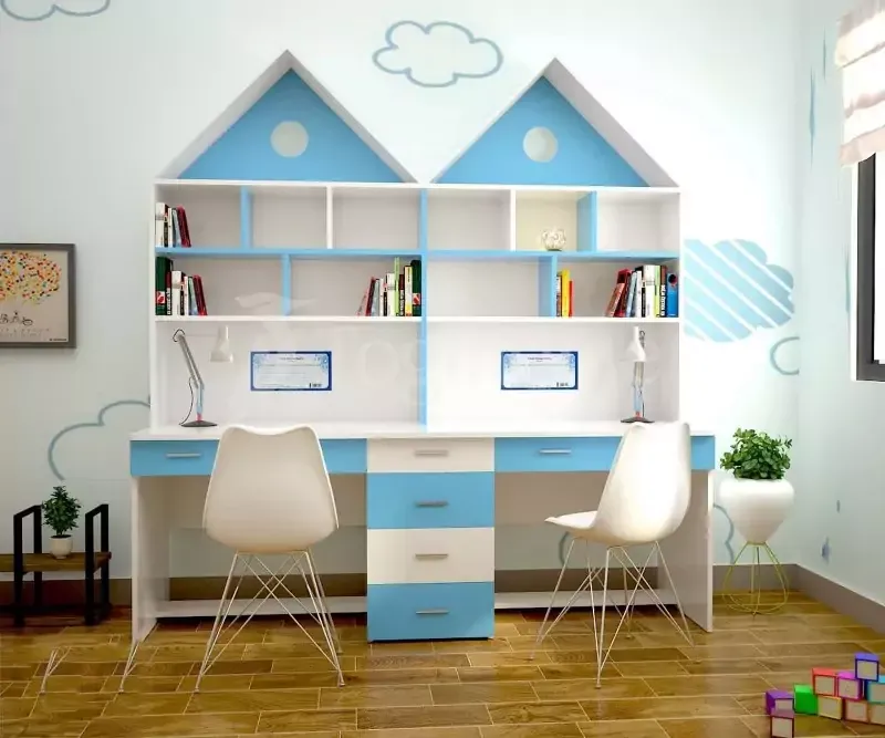 Mẫu bàn học đôi đẹp nhất cho bé trai