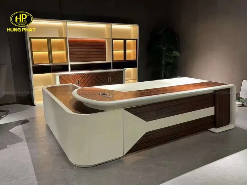 Bàn làm việc BT-D-869 với veneer gỗ chống ẩm chống mối mọt