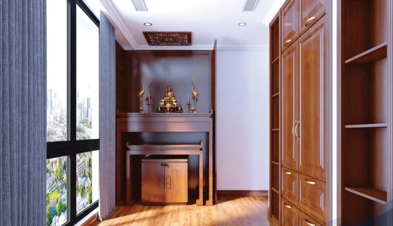 Mẫu bàn thờ chung cư hiện đại cho không gian nhỏ