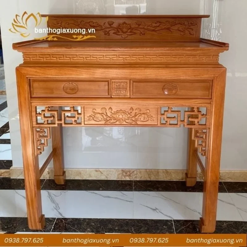 Mẫu bàn thờ gia tiên đơn giản bằng gỗ tự nhiên mẫu bàn thờ gia tiên đơn giản bằng gỗ sồi và gỗ tự nhiên