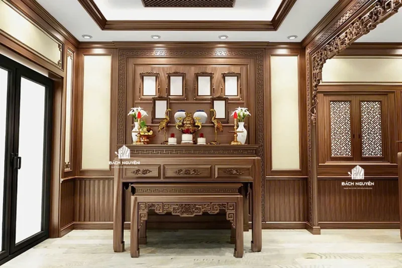 Mẫu bàn thờ gia tiên đơn giản treo tường mẫu bàn thờ gia tiên đơn giản treo tường kích thước Lỗ Ban