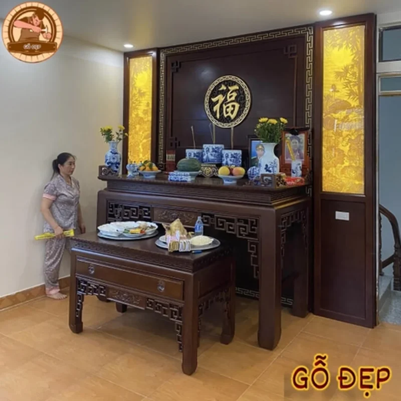 Mẫu bàn thờ gia tiên hiện đại kiểu dáng trang nhã