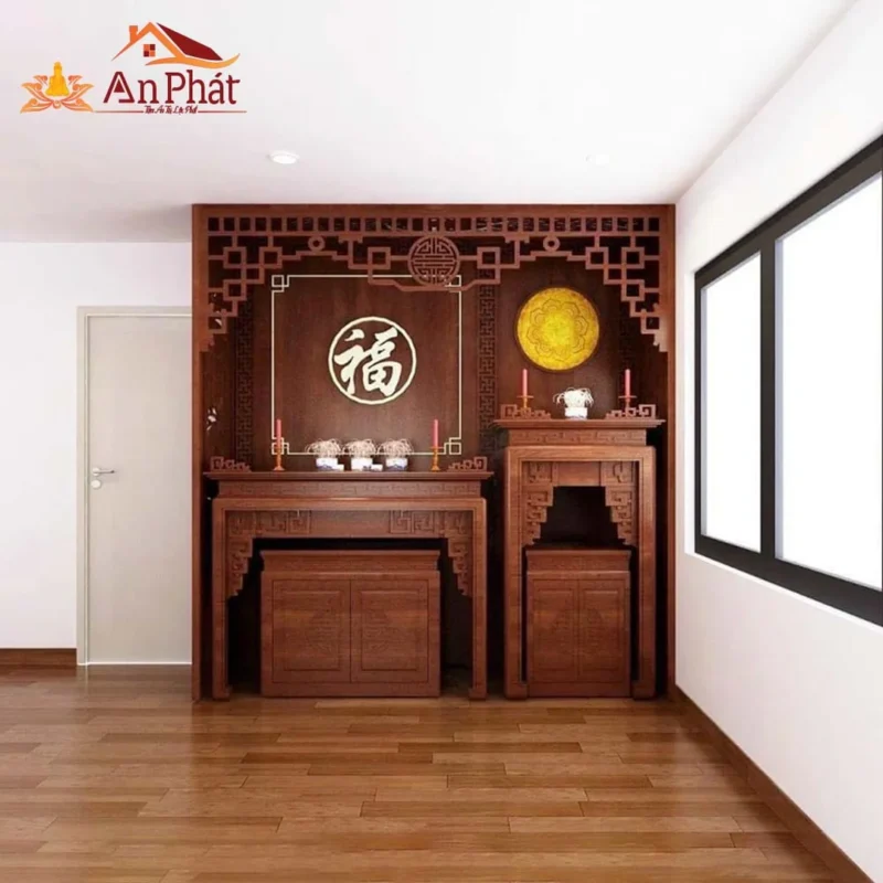 Mẫu bàn thờ nhị cấp hiện đại