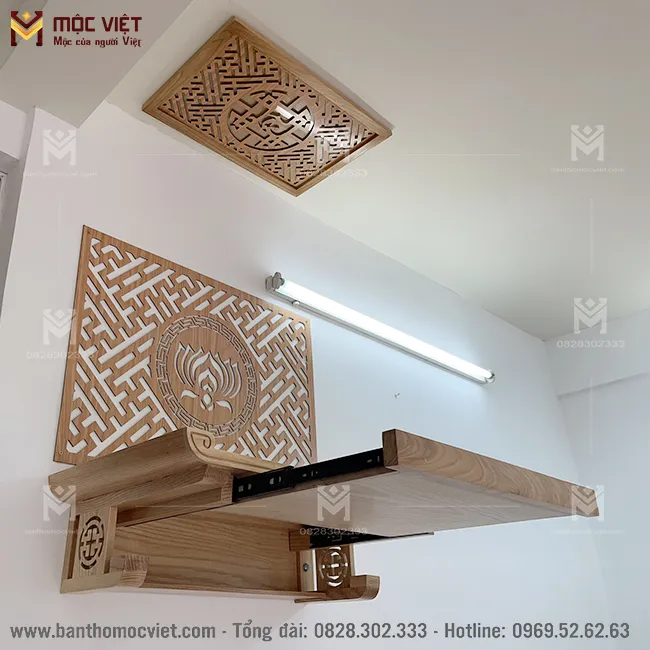 Mẫu Bàn Thờ Treo Gia Tiên Có Ngăn Kéo Hiện đại Tiện Dung