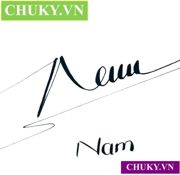 Mẫu chữ ký tên nam đơn giản, dễ ký