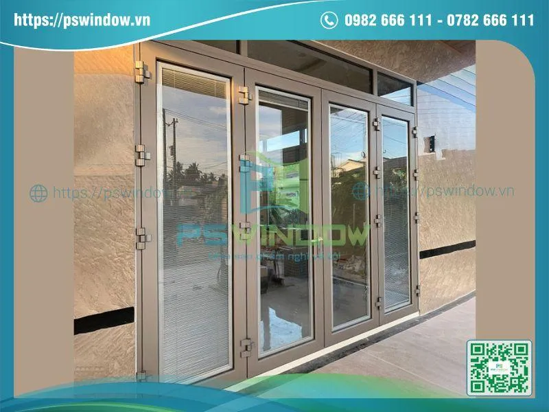 Mẫu cửa nhôm Maxpro mở quay