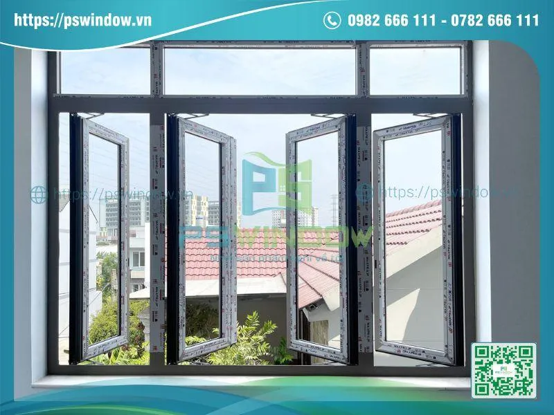 Mẫu cửa sổ nhôm Maxpro đẹp cho phòng khách