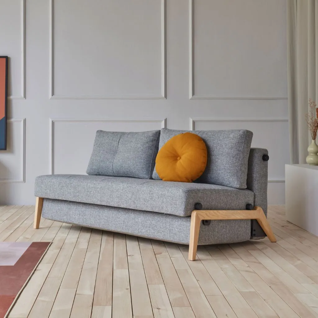 Mẫu giường sofa đa năng khung gỗ tự nhiên tối giản