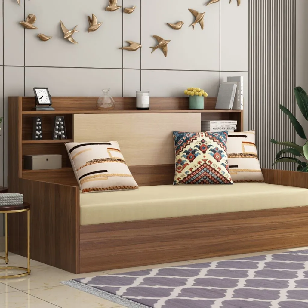 Mẫu giường sofa đa năng khung gỗ tự nhiên