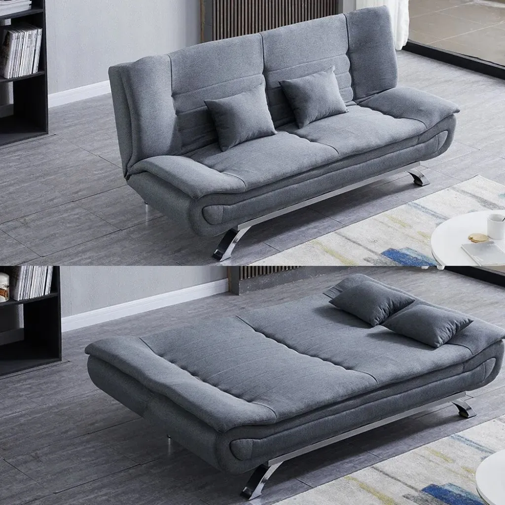 Mẫu giường thông minh kết hợp sofa khung thép cao cấp đơn giản