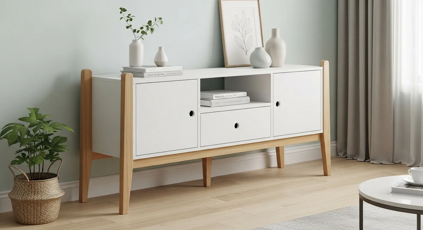 Mẫu Kệ Tivi Nhựa Phong Cách Bắc Âu