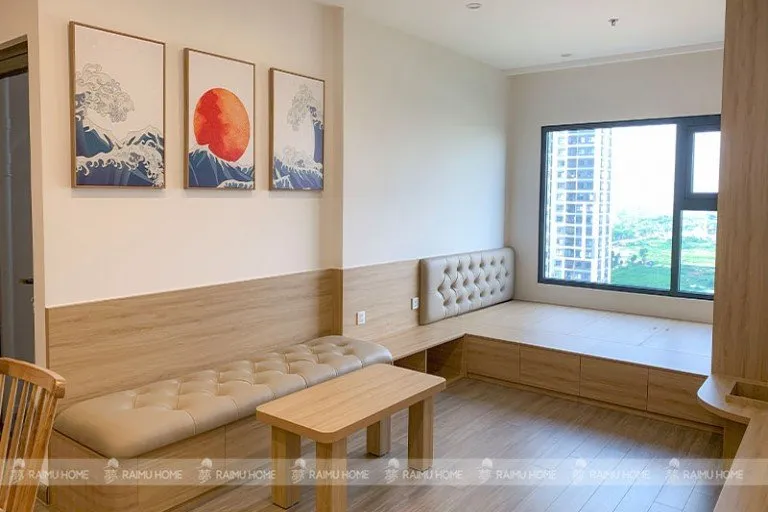 Mẫu nội thất thông minh kết hợp gỗ giáng hương tạo nên sự tiện lợi cho ngôi nhà