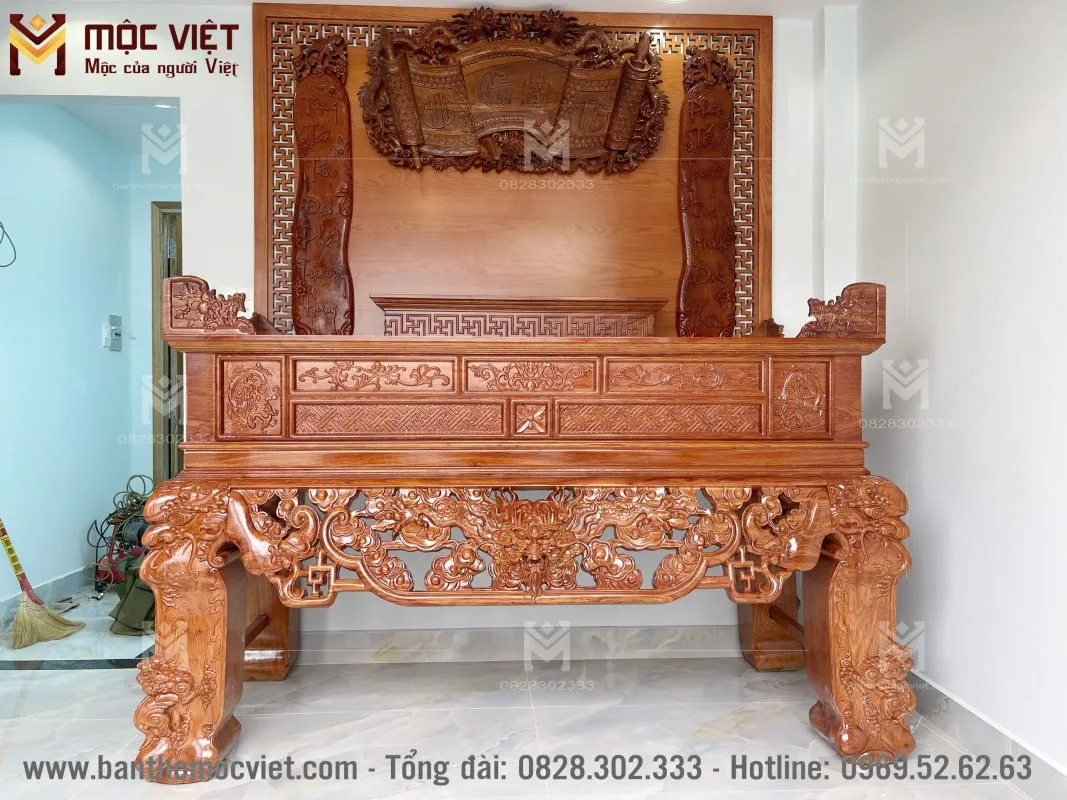 Mẫu Sập Thờ Gỗ Hương đẹp được ưa Chuộng