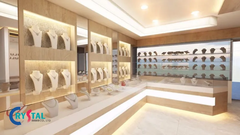 Mẫu thiết kế nội thất showroom phụ kiện, trang sức