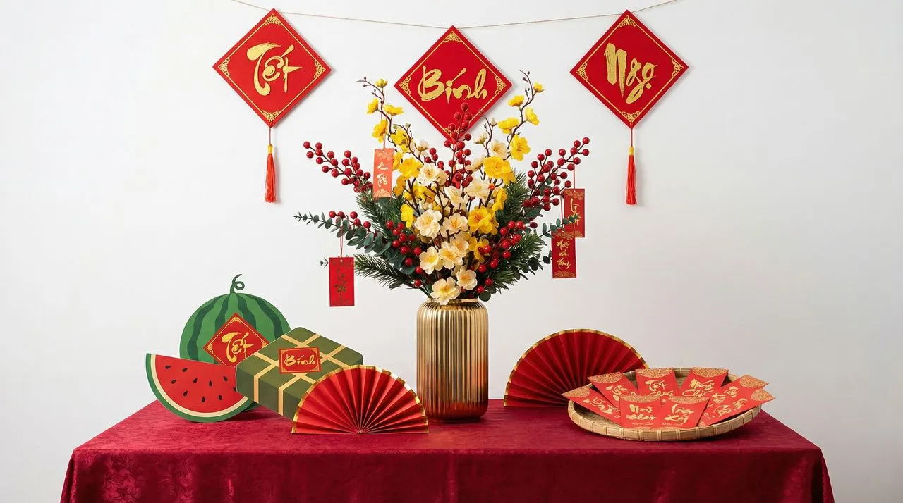 Tạo điểm nhấn cho không gian ngày tết bằng tranh chữ Tết Bình Ngô độc đáo