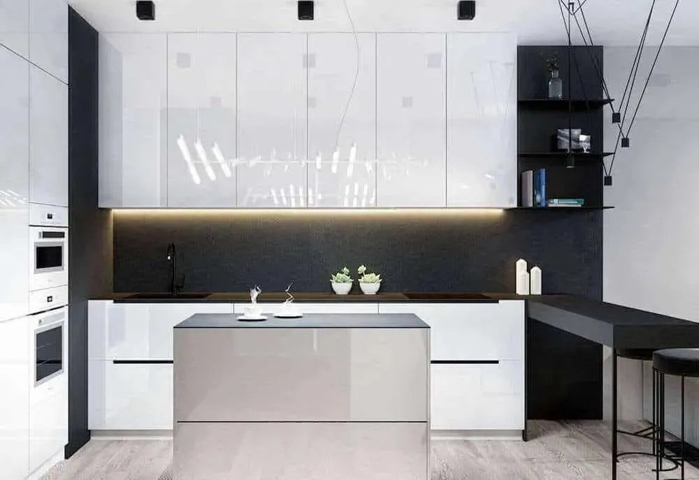 Tủ bếp mặt đá granite