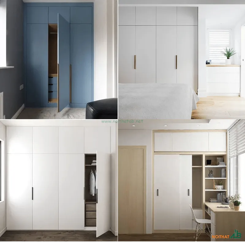 Mẫu tủ quần áo âm tường đẹp