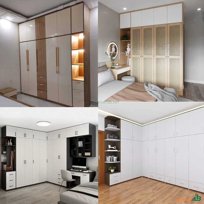 Mẫu tủ quần áo kịch trần đẹp