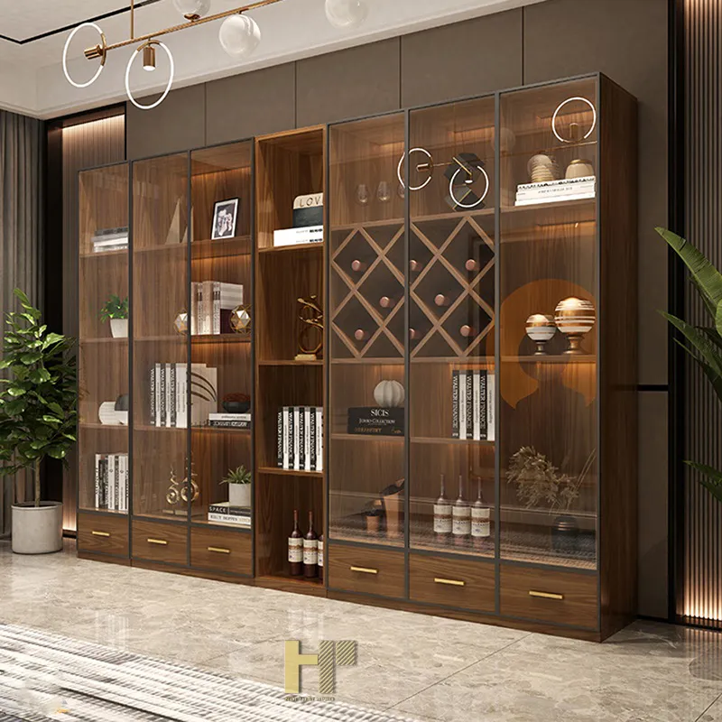 Tủ rượu phòng khách hiện đại, tiện lợi trưng bày rượu