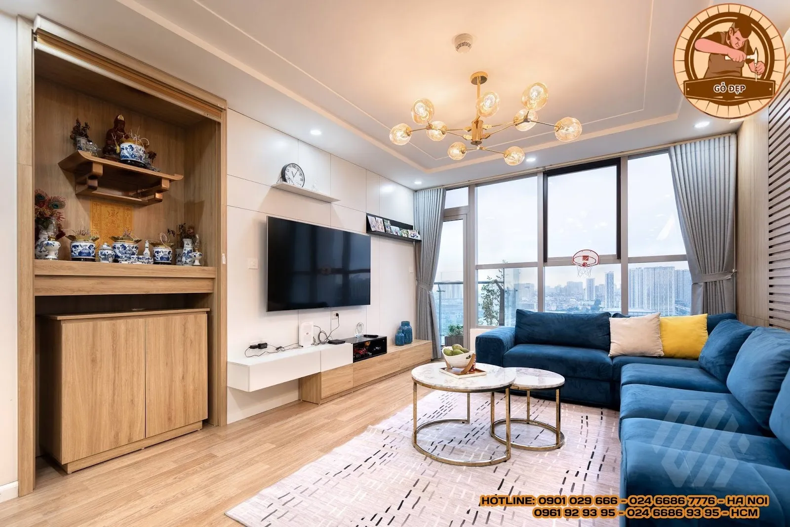 Bí quyết sắp xếp bàn thờ Phật đẹp kết hợp với bàn thờ ông bà