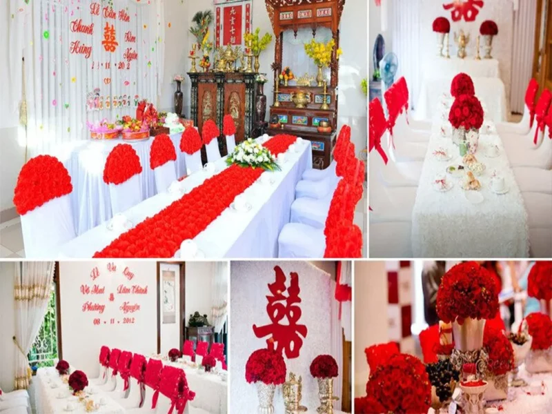 Minh họa bàn thờ gia tiên đám cưới