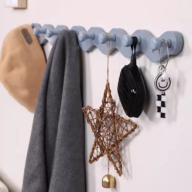 Móc treo áo gắn tường bằng gỗ kiểu Bắc Âu HT7418 7