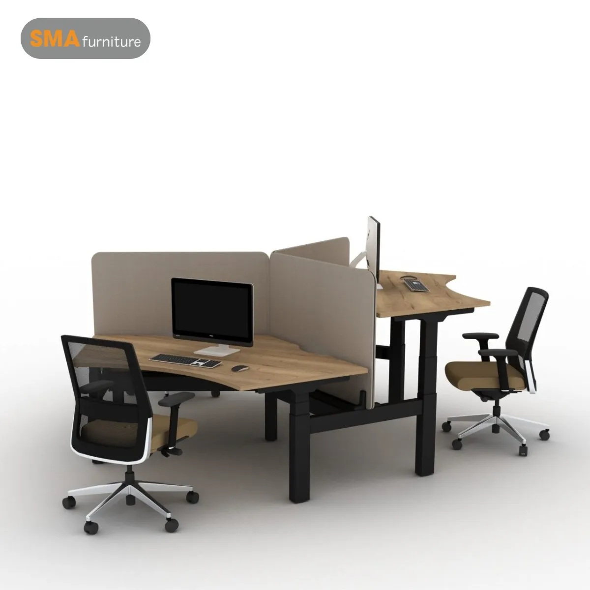 Module bàn làm việc 3 người MLV622 mang lại sự gọn gàng cho không gian