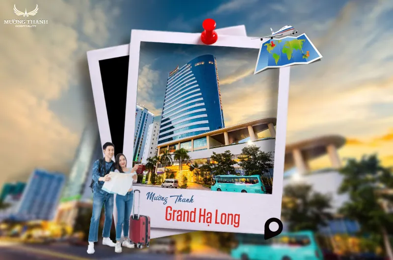 Phòng Deluxe King tại Mường Thanh Grand Hạ Long với nội thất gỗ ấm áp