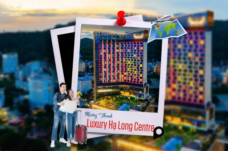 Phòng Deluxe view biển tại Mường Thanh Luxury Hạ Long Centre với ban công rộng