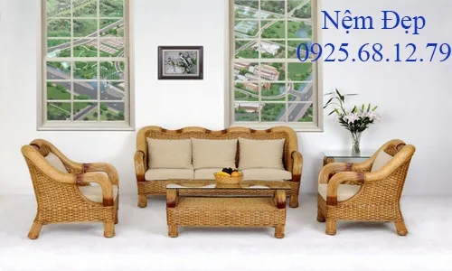 Nệm ghế mây phong cách nhiệt đới