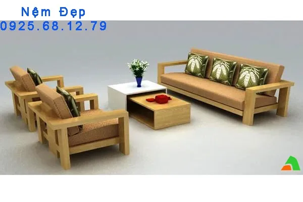 Nệm lót ghế gỗ vải hiện đại mẫu NL-16