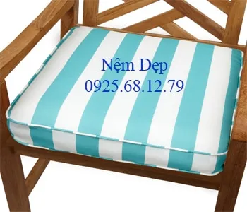 Nệm lót ghế gỗ cafe vải canvas