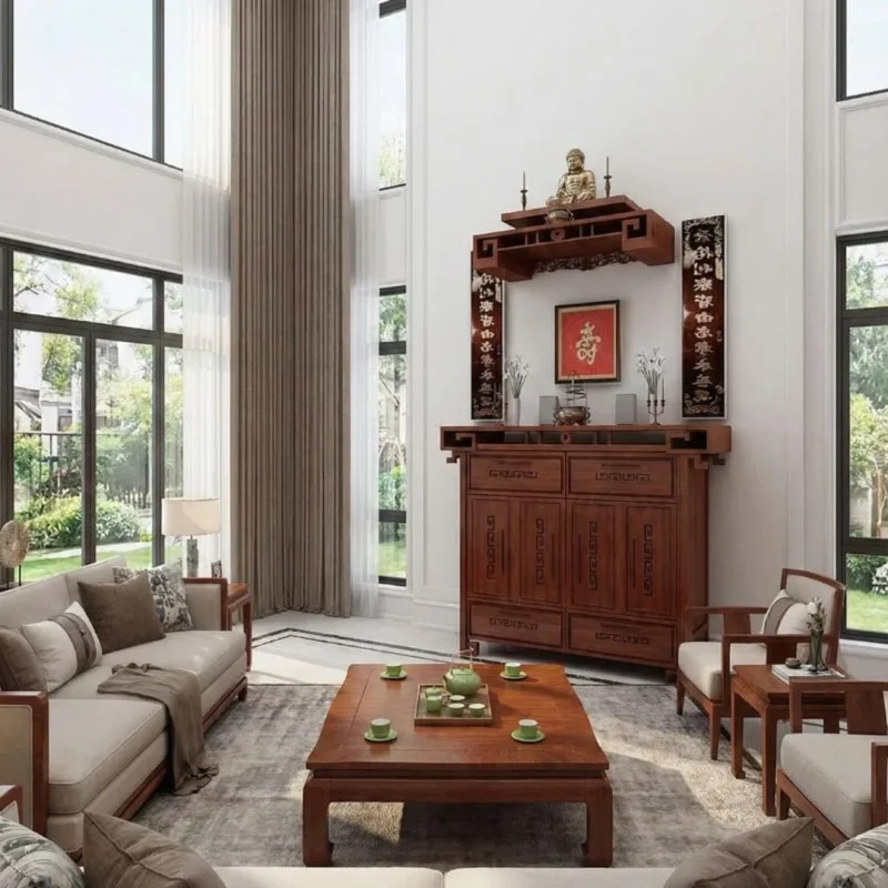 Nguyên tắc đặt bàn thờ Phật và gia tiên tránh lộn xộn nguyên tắc đặt bàn thờ Phật và gia tiên tránh lộn xộn