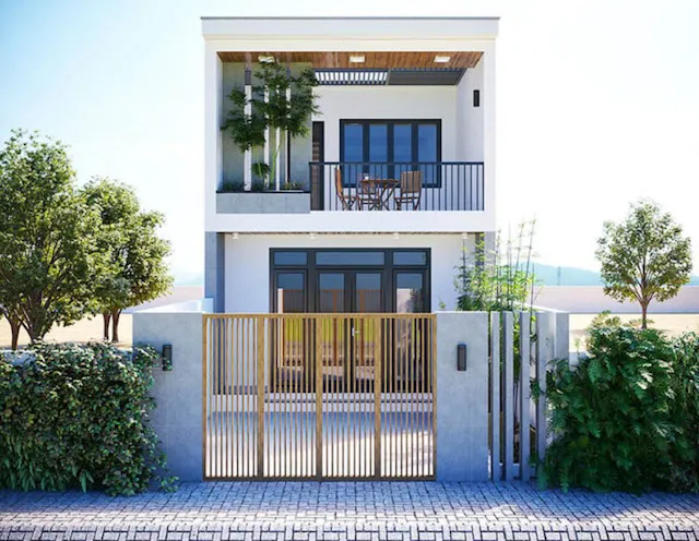 Thiết kế phòng khách với bàn ghế gỗ nổi bật trong ánh sáng tự nhiên