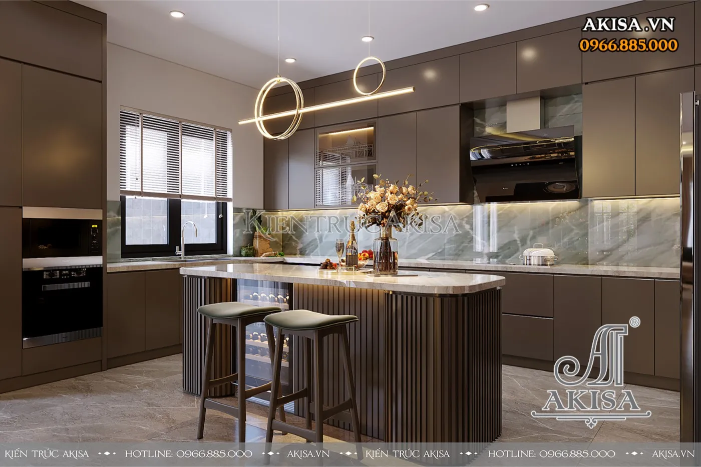 Phòng bếp và nhà ăn được thiết kế mở giúp không gian sống trở nên thoáng đãng và hiện đại hơn