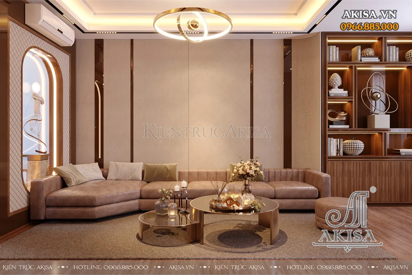 Phòng thờ được thiết kế trang trọng với các đường nét tinh xảo từ chất liệu gỗ công nghiệp