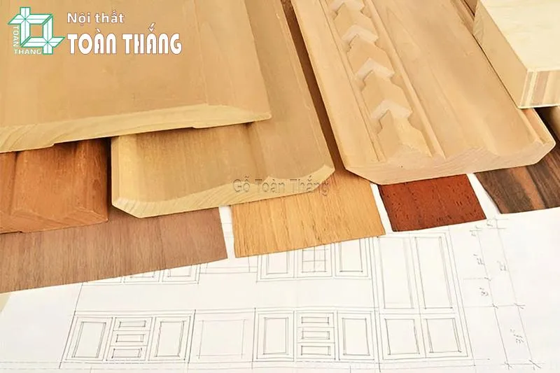 Phào chỉ trần nhà gỗ tự nhiên