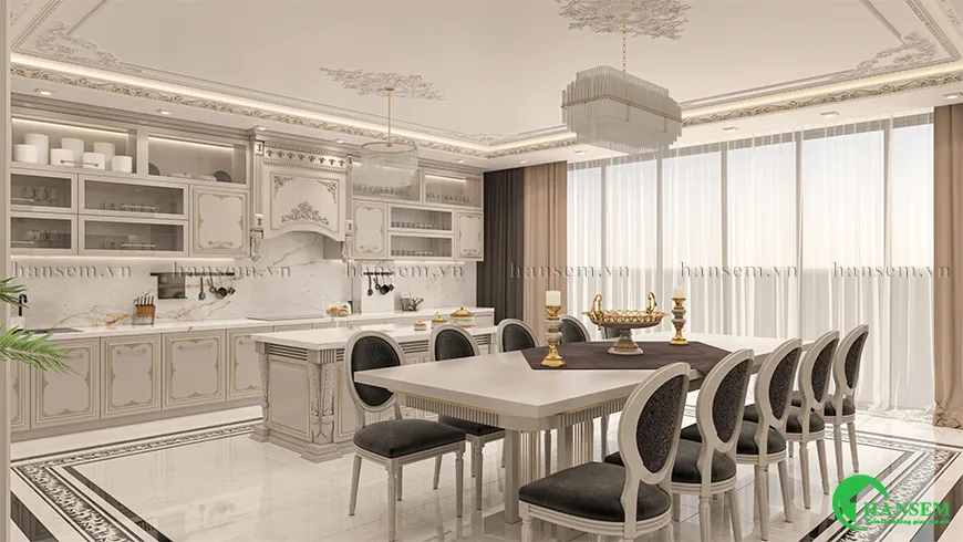 Tông màu trắng chủ đạo cảm giác sáng và rộng rãi hơn