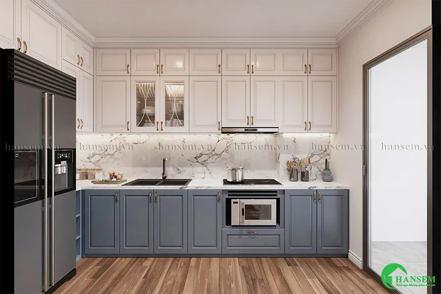 Tủ bếp nhựa sang trọng và đẳng cấp